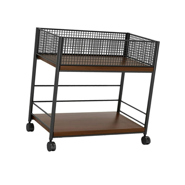 Estante de almacenamiento debajo del escritorio, organizador de archivos, organizador de ropa para manualidades, resistente negro con rueda