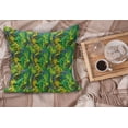 thumbnail image 2 of Plant Fluffy Throw Pillow Cushion Cover, Botany Themed Drawing Depicting Exotic Leaves in Tropical Environment Hawaiian Vibes, Decorative Square Pillow Case, 18" x 18", Multicolor, by Ambesonne, 2 of 5