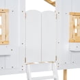 thumbnail image 2 of [Luckynote]Twin over Twin House Bunk Bed with Roof , Window, Window Box, Door , with Safety Guardrails and Ladder,White, 2 of 10