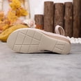 thumbnail image 5 of Khaki Women Casual Wedge Heel Sandals Khaki Open Toe Hollow Out Thick Sole Summer Hook And Loop, 5 of 9