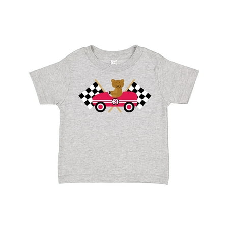 

Inktastic Race Car Racing Bear Animal Gift Toddler Boy or Toddler Girl T-Shirt