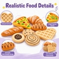 thumbnail image 5 of Rirool 33-Piece Purple Dessert Pretend Play Tea Set, Kids Kitchen Toy with Cakes, Cups, Plates, Utensils, Play Food Accessories for Girls Boys Ages 3+, Birthday Christmas Party Gift, 5 of 8