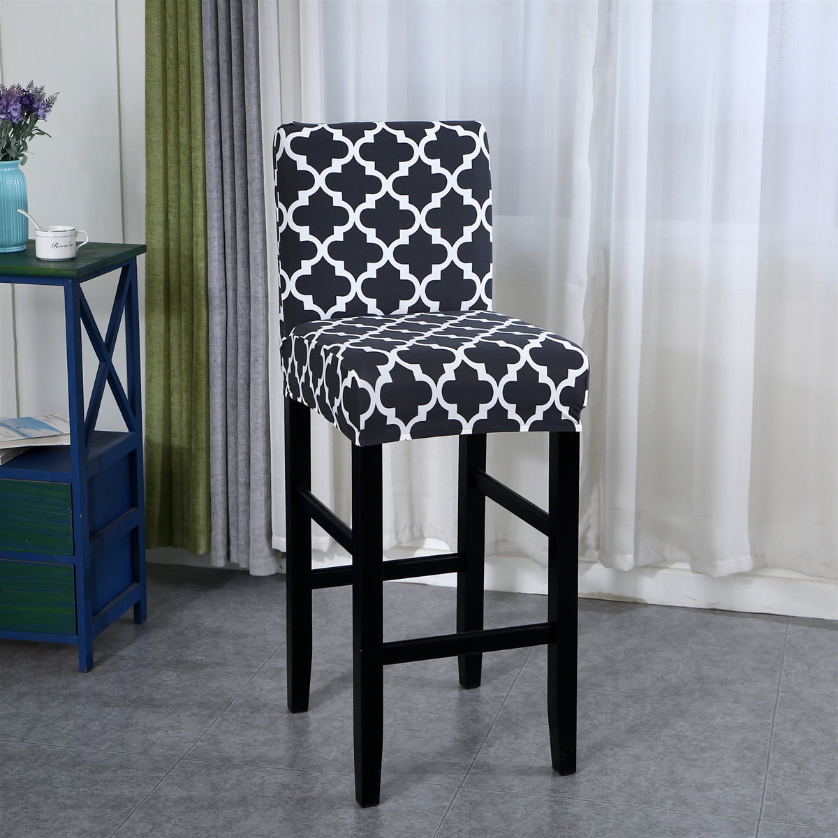 Details about  / Slipcover Dining Chair Crushed Velvet Slip Covers Seat Elastic Stretch Removable