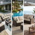 thumbnail image 4 of Signature Design by Ashley Brook Ranch Brown Outdoor Sectional - Set of 3, 4 of 7