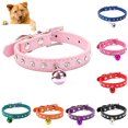 thumbnail image 1 of POINTERTECK Adjustable Pet Dog Crystal Rhinestone Bell Collar Soft Faux Leather Neck Strap, 1 of 7