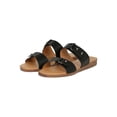 thumbnail image 5 of Women Double Strap Button Stud Flat Slide Sandal 18815, 5 of 6