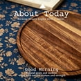 thumbnail image 2 of Wood Tray, Acacia Wooden Decorative Serving Tray for Coffee Table and Home Decor, Wooden Appetizer Charcuterie Board for Kitchen Countertop (9.8 inch), 2 of 7