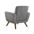 thumbnail image 2 of Gray Fabric Accent Arm Chair with Wood Legs, 2 of 5