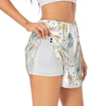 thumbnail image 1 of Balery Dandelion Pantalones cortos deportivos para mujer con forro y dos bolsillos, elásticos, para entrenamiento, gimnasio, yoga-XX-Large, 1 of 7