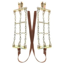 HOOWIFFY Golden Steel Car Tire Snow Chains Anti-Skid Traction for Winter Driving 2 Pieces Durable Safety