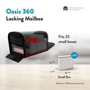 Architectural Mailboxes Oasis 360 Locking Post Mount Mailbox, Black, Large