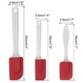 thumbnail image 2 of 3pcs Kitchen Cooking Flexible Silicone Spatula Set Heat Resistant Turner Scraper Baking Utensils Red, 2 of 7
