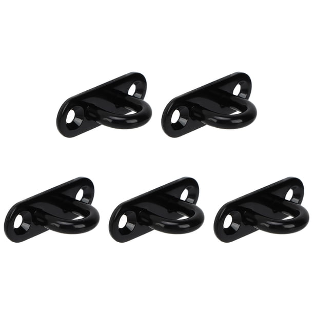 2 Ganchos En U De Metal Para Techo/Pared | Placa Ojal 20 Mm | Con Tornillos | Para Colgar Cuerdas, Luces O Barreras