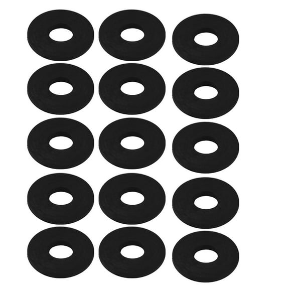Unique Bargains 15pcs Black Rubber Round Flat Washer Assortment Size 8x21x2mm Flat Washer
