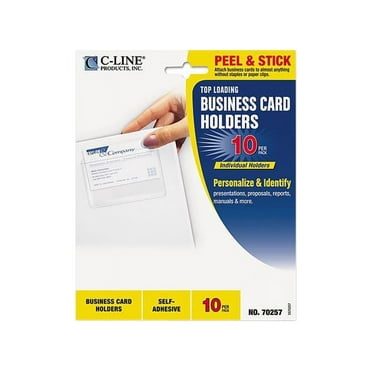 C-Line Self-Adhesive Top Load Business Card Holders