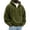 Army Green, variant on IAJDKMEK Men's Vintage Corduroy Half-Zip Hoodie - Large Pocket Pullover Sweatshirt for Men, Long Sleeve Top with Hood, Retro Casual Sweatshirt
