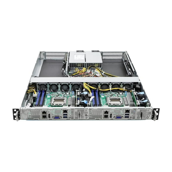 ASRock Rack Server Barebone 1U2N2G-AM5/2T 1U Single Socket AM5 (LGA 1718), supports AMD EPYC 4005/4004 and AMD Ryzen 9000/8000/7000 Series Processors