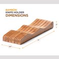 Bambusi InDrawer Bamboo Knife Block Design to Hold 1015 Knives (Not