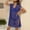 Blue, variant on Women Hollowed Out Beach Sunscreen Smock Short Sleeve V Neck Swimsuit Smock Cover up plus Size plus Size Cover up Pants Pool Dress Cover up Sheer Bathing Suit Cover Ups Women Sheer Mesh Cover up Skirt