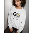 thumbnail image 2 of Go Daisies Positive Quote Sweatshirt Women -Image by Shutterstock, Female 4X-Large, 2 of 4