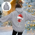 thumbnail image 4 of larppty Hoodies for Women Oversized Christmas Sweatshirt Loose Fit Cute Hoodie Drawstring Fall Pullover with Pocket (Grey, XL), 4 of 8