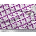 thumbnail image 2 of Soimoi Purple Poly Georgette Fabric Ornate Filigree Damask Fabric Prints By Yard 42 Inch Wide, 2 of 3