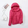 thumbnail image 1 of Chaqueta de plumón de pato para mujer, abrigo corto ajustado con capucha, color blanco cálido, talla grande 5XL, 6XL, 7XL, otoño e invierno, 2023, 1 of 5