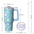 thumbnail image 2 of 30 oz Winter Snowman Holiday Tumbler with Handle and Straw, Stainless Steel Insulated Cup 30 oz, Leak Proof Christmas Mug, Gift Ideas, 2 of 5