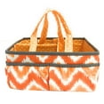 thumbnail image 4 of Bacati - Mix N Match Ikat Chevron/Dots Nursery Storage Caddy, Orange/Gray, 4 of 6