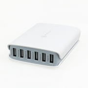 Minisuit 50W 6-Port High Speed Desktop Family-Sized USB Adapter Charger for iPhone iPad Samsung Nexus HTC Nokia and More