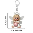 thumbnail image 3 of Kieccall Girl Baby Pendant 2d Flat Car Pendant Car Decoration Bag Pendant, 3 of 8