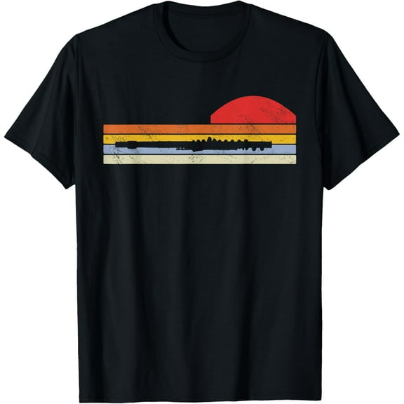 Funny Flute Vintage Marching Band T-Shirt men and women can wear,black,white,creative gift