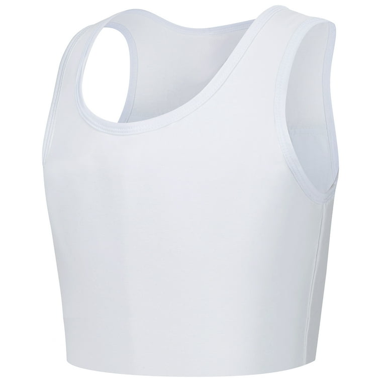 XUJI Women Elastic Chest Binder Breathable Cotton Slim Fit Tank Top (W,  4XL) 