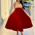 thumbnail image 2 of AURA Womens High Waist A Line Maxi Skirt With Belt Solid Color Office Commuter Elegant Skirt, 2 of 9