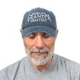 thumbnail image 5 of DALIX Worlds Greatest Grandpa Hat Vintage Cap Gift Washed Cotton in Washed Denim Navy Blue, 5 of 6