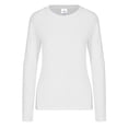 thumbnail image 1 of Playera Cuello Redondo Manga Larga para Dama, Color Blanco, Talla Mediana, 100% Poliéster., 1 of 3