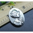 thumbnail image 4 of U8MO 10~30pc Retro Beautiful Women Alloy Charms Pendant Jewelry Making DIY 31*20mm-4pcs, 4 of 8