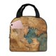thumbnail image 1 of Balery Antique Map Adventure Scene Bolsa de Almuerzo Aislada – Caja de Almuerzo con Papel de Aluminio Grueso, Mantiene la Comida Fresca por 4 Horas, 1 of 8