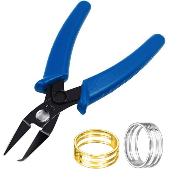 Jewelry Pliers and Jump Ring Open/Close Tool, DaKuan 2 Pieces Jump Ring Opening/Closing Rings Tool with Jump Ring Opening Pliers for Jewelry Beading Repair Making Supplies