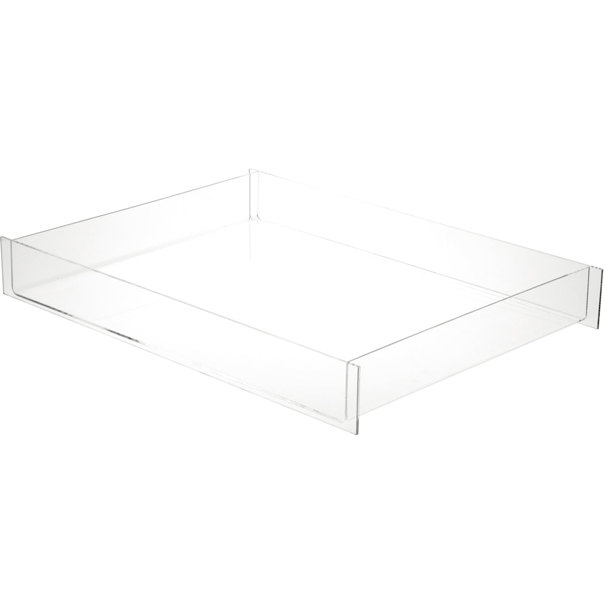 Plymor Clear Acrylic Rectangular Open Top Merchandise Display Tray, 24