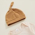 thumbnail image 5 of TOWED22 Newborn Baby Boys Girls 1st Halloween Outfit Long Sleeve Romper Pants Hat Set 3Pcs Fall Clothes,0 M, 5 of 8