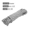 thumbnail image 2 of Uxcell 1Pc Polypropylene Rope Diamond Braid Nylon Cord High Strength 3/8" x 98ft White, Black, 2 of 6