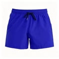 thumbnail image 4 of ClodeEU Women's High Waisted Drawstring Athletic Shorts, Elastic Waist Running Shorts with Pockets Blue,Women's Plus M, 4 of 5