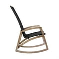 thumbnail image 3 of Gynn Outdoor Rocking Chair- Black Rope Woven- Light Brown Eucalyptus, 3 of 10