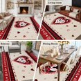 thumbnail image 6 of Valentine's Day Washable Area Rug 5 x 7 ft Love Heart Buffalo Plaid Linen Texture , Soft Non Slip Rugs Stain Repellent Indoor Felt Carpet for Living Dining Room Bedroom Home Office, 6 of 9
