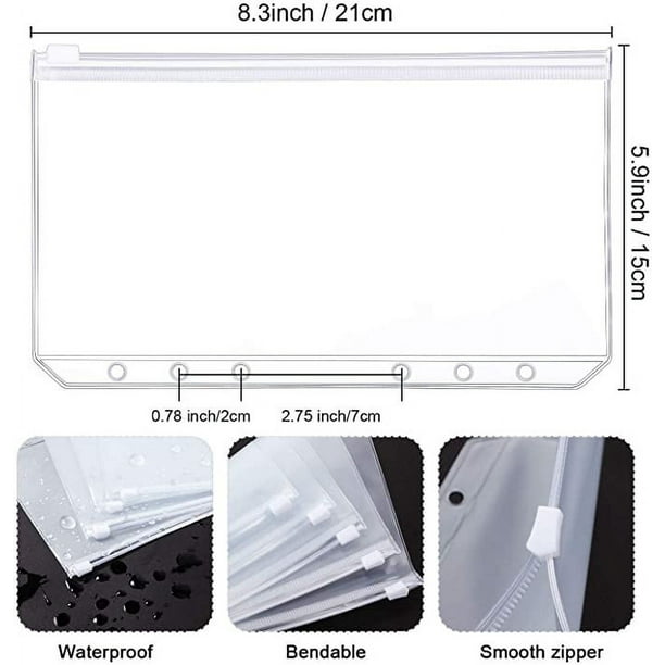Lot De 2 Couvertures Reliure A5 6 Anneaux – Protège-Cahier Transparent PVC Souple Arc-en-Ciel, Rechargeable, Étanche Et Ultra Pratique