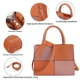 thumbnail image 6 of SENDEFN Women Fashion Handbags Tote Bags PU Leather Shoulder Bags Top Handle Satchel Purse Set 3pcs, 6 of 8
