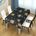 thumbnail image 4 of Yayeee Tablecloths 54" x 54" Rectangle Wrinkle Resistant Party Table Cover, Orange Fireflies Pattern, 4 of 8