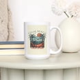 thumbnail image 3 of 15 fl oz Ceramic Mug, Folly Beach, South Carolina, Palm Trees and Beach Scene, Block Lines, Contour, Dishwasher & Microwave Safe, 3 of 5