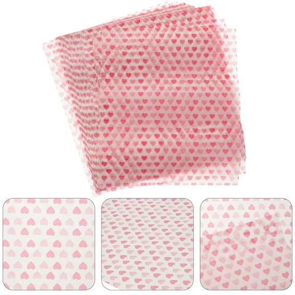 MUSEYA Pink Food Packing Paper Oil Proof Wax Paper for Sandwich and Fried Food